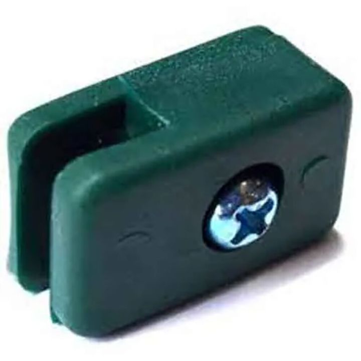 Ümarposti klamber + kruvi roheline plast