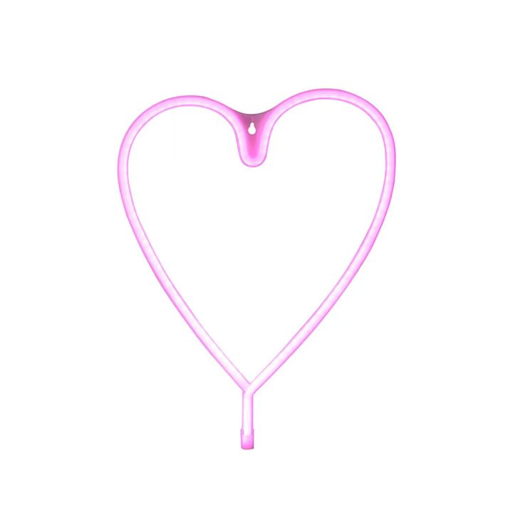 Neon-pilt Süda USB 1 x LED 7W 29 x 38 x 2 cm, roosa