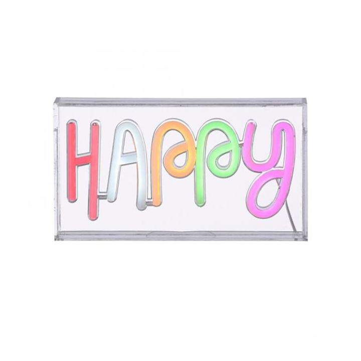 Neon-silt Light Happy Happy USB 1 x LED 6,5 W 23 x 12,7 x 4 cm