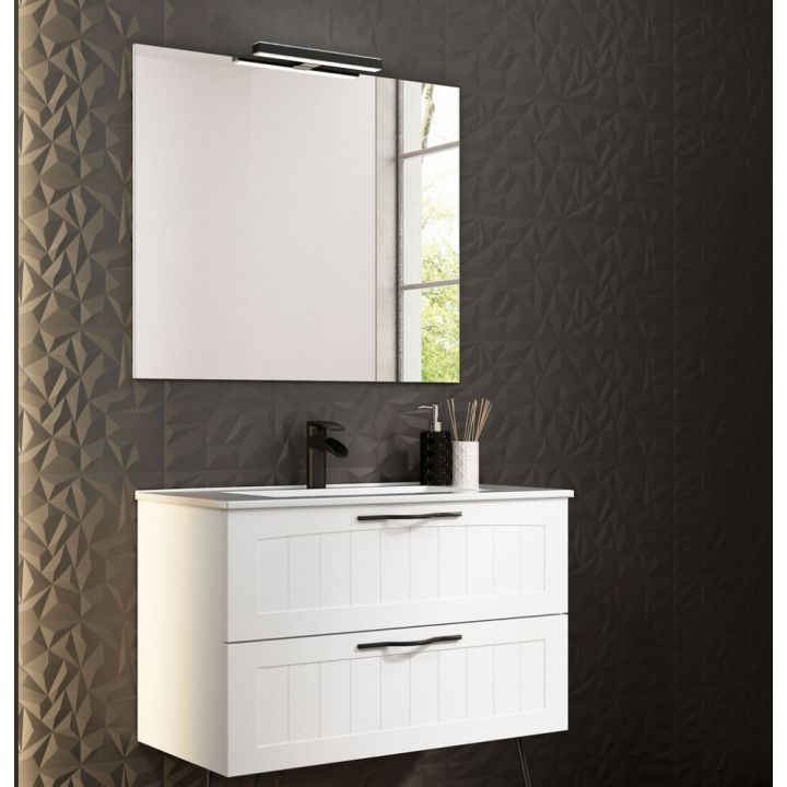 Valamukapp valamuga Ordonez Cottage 80 cm matt valge