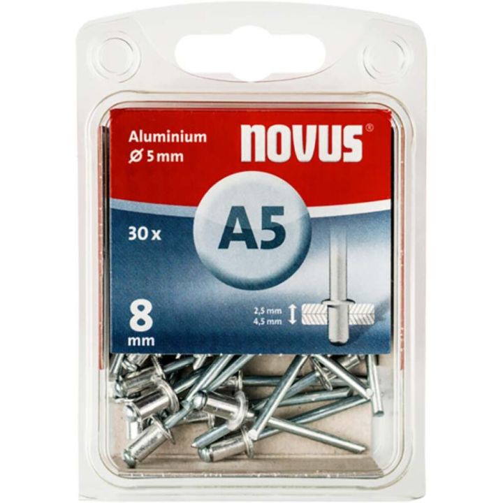 Alumiinium needid Novus A5 x 8 mm 30 tk