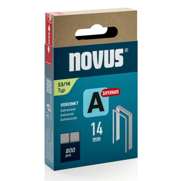 Klambrid Novus A53/14 mm tsingitud 800 tk