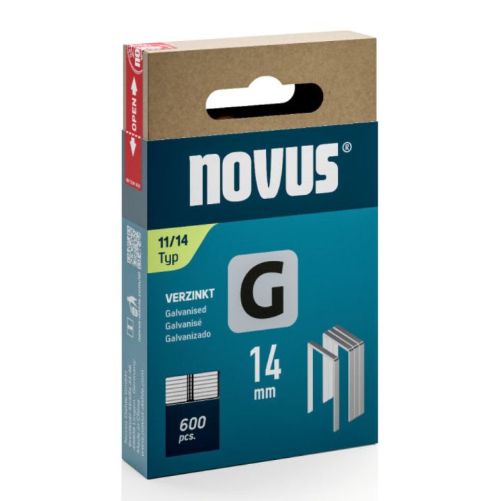 Klambrid Novus G11/14 mm tsingitud 600 tk