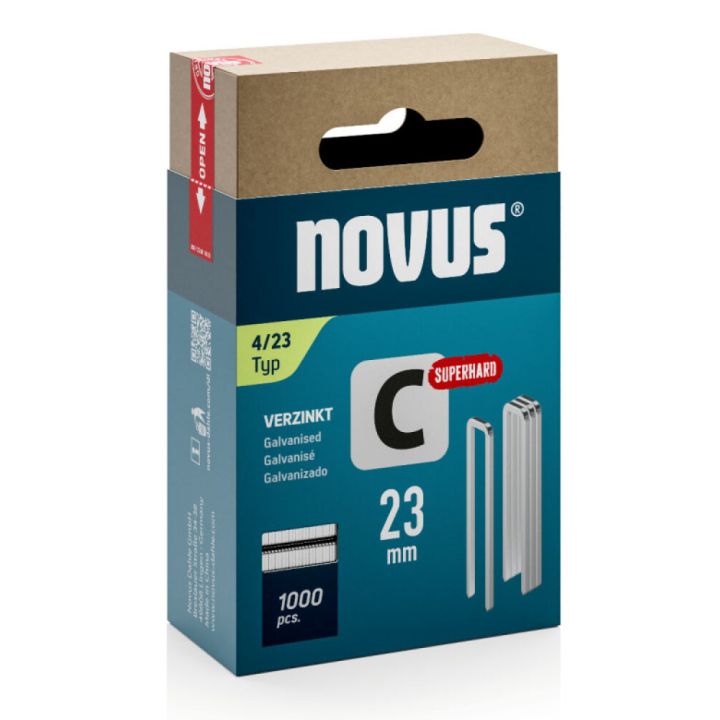 Klambrid Novus C4/23 mm tsingitud 1000 tk