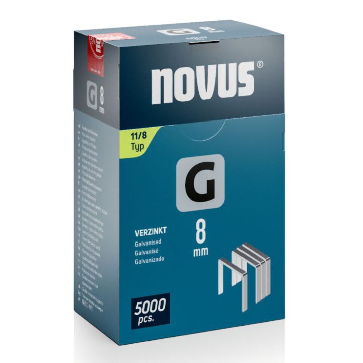 Klambrid Novus G11/8 mm tsingitud 5000 tk