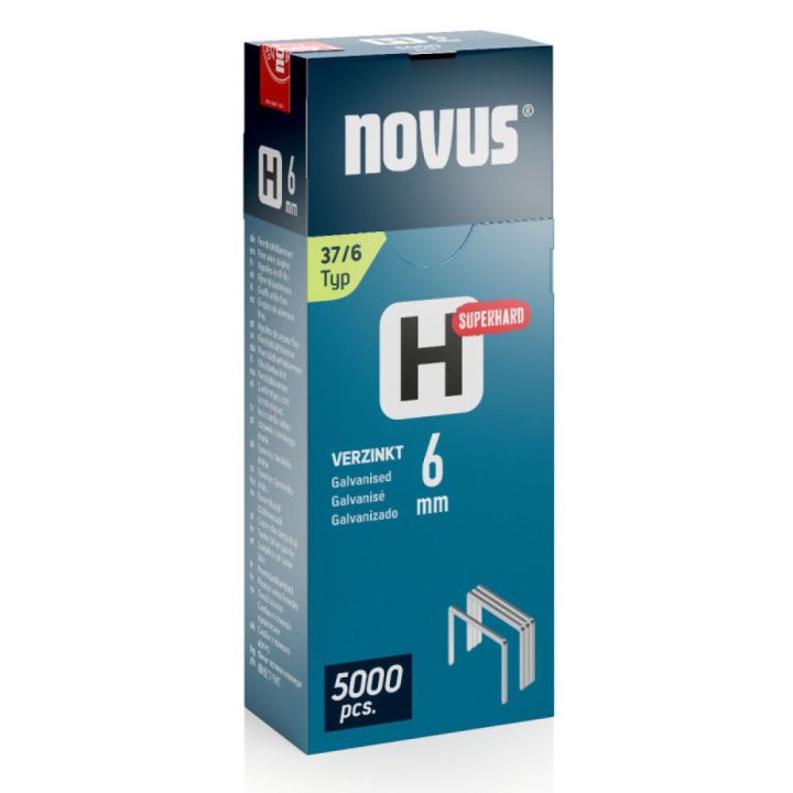 Klambrid Novus H37/6 mm Superhard tsingitud 5000 tk