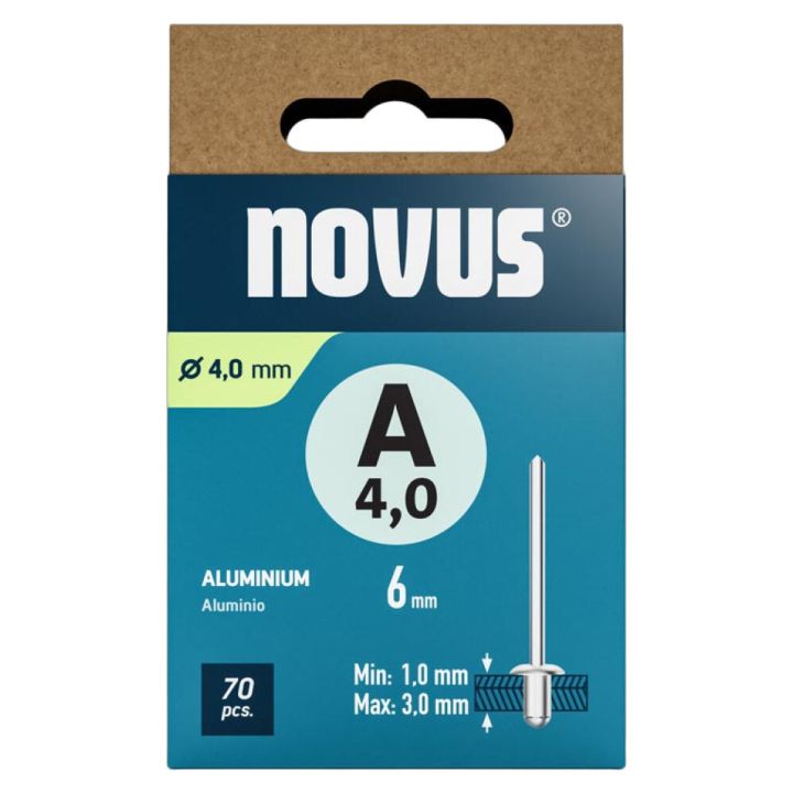 Needid Novus alumiinium A 4 x 8 mm 70 tk