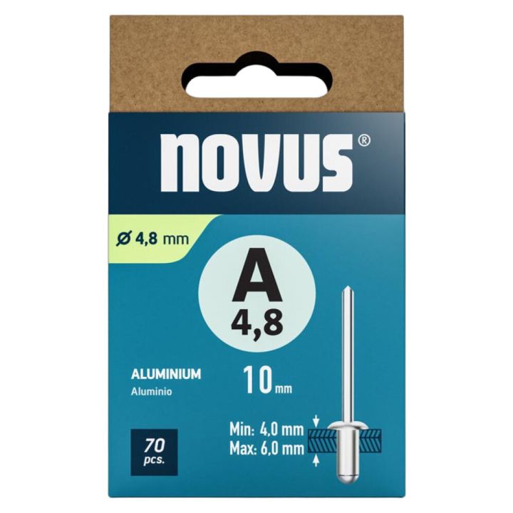 Needid Novus alumiinium A 4.8 X 10 mm 70 tk