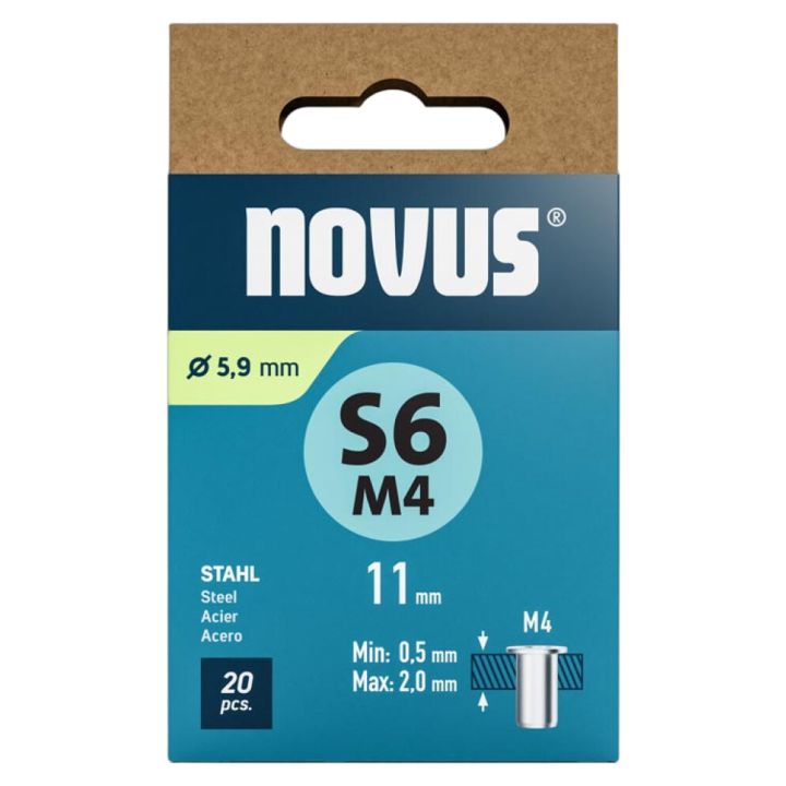 Keermeneet Novus teras M 4 X 11 mm 20 tk