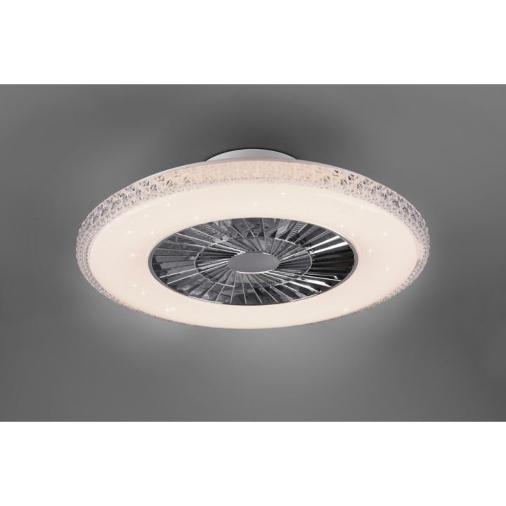 Ventilaator-plafoon Trio Harstad Ø 60 cm, kroom/mattvalge