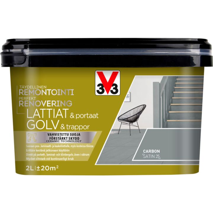 Põrandavärv V33 Lattiat & portaat Carbon