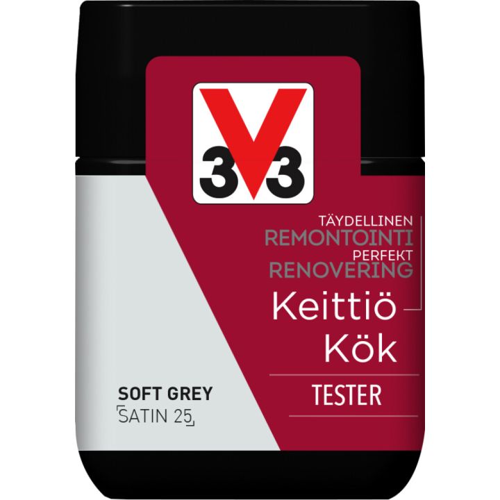 Köögivärv V33 Keittiö helehall 75 ml tester