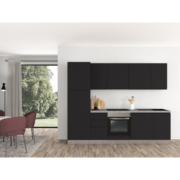 Köögikomplekt Marinelli Nero 2,70 m Mattmust