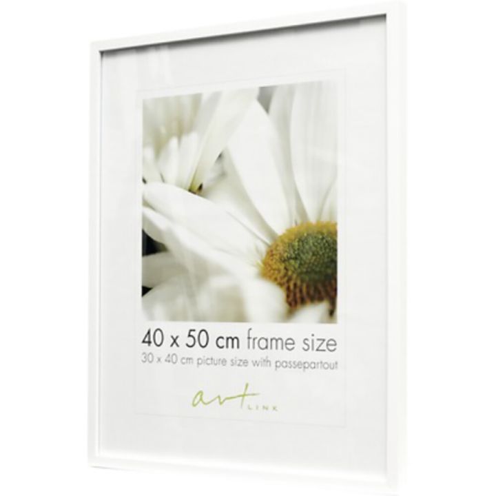 Pildiraam Leila 61 x 91,5 cm, must/valge/puit 40 x 50 cm Valge