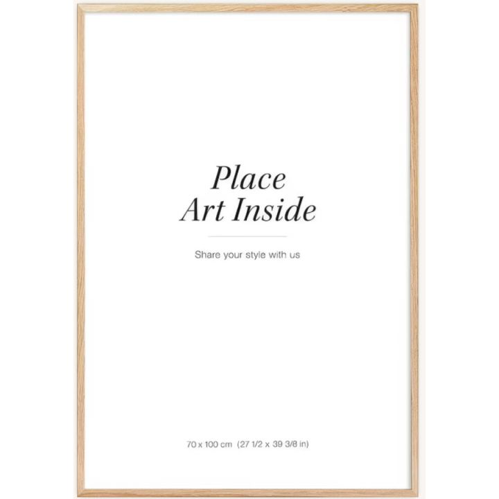 Pildiraam Leila 61 x 91,5 cm, must/valge/puit 70 x 100 cm Tamm