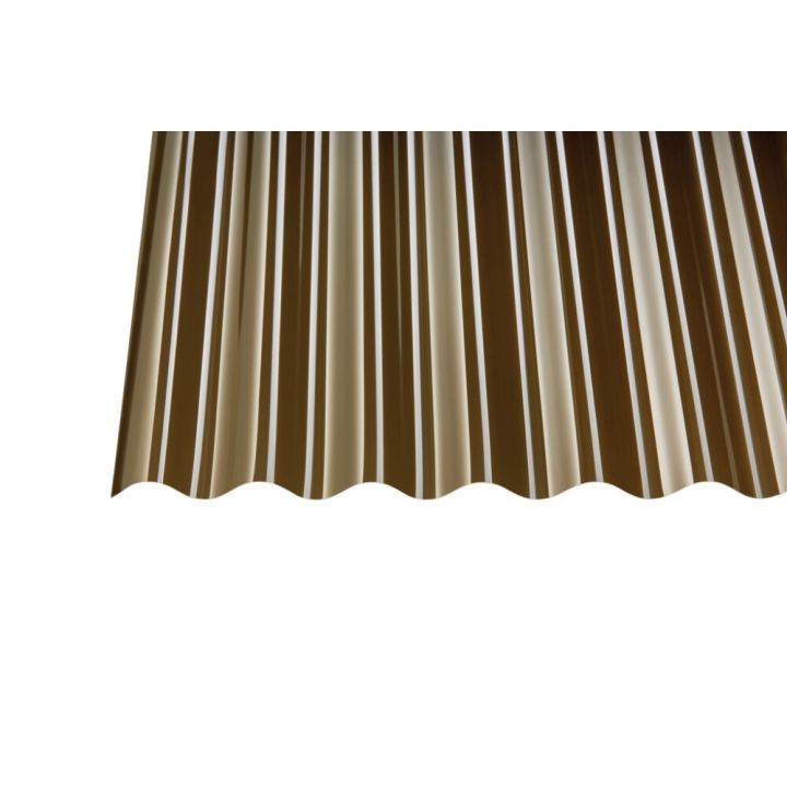 Laineplaat Gutta PC makro sinus, pronks 0,8 x 1045 x 3000 mm