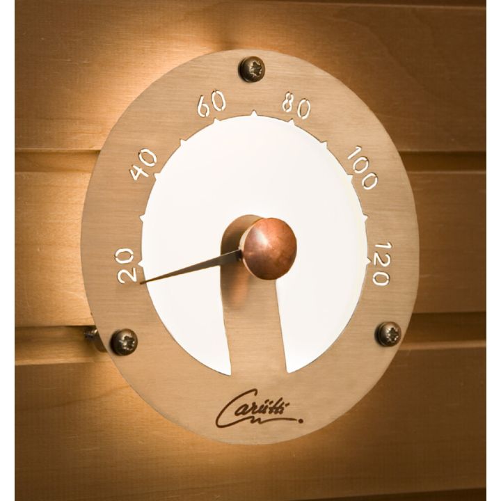 Sauna termomeeter kiudoptiline Cariitti 120 mm roostevaba teras