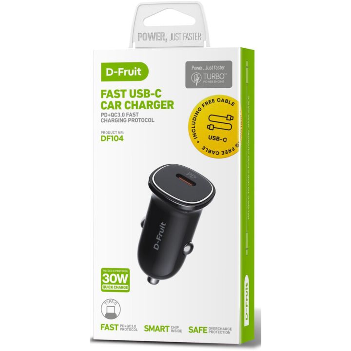 Autolaadija D-Fruit USB-C 30W