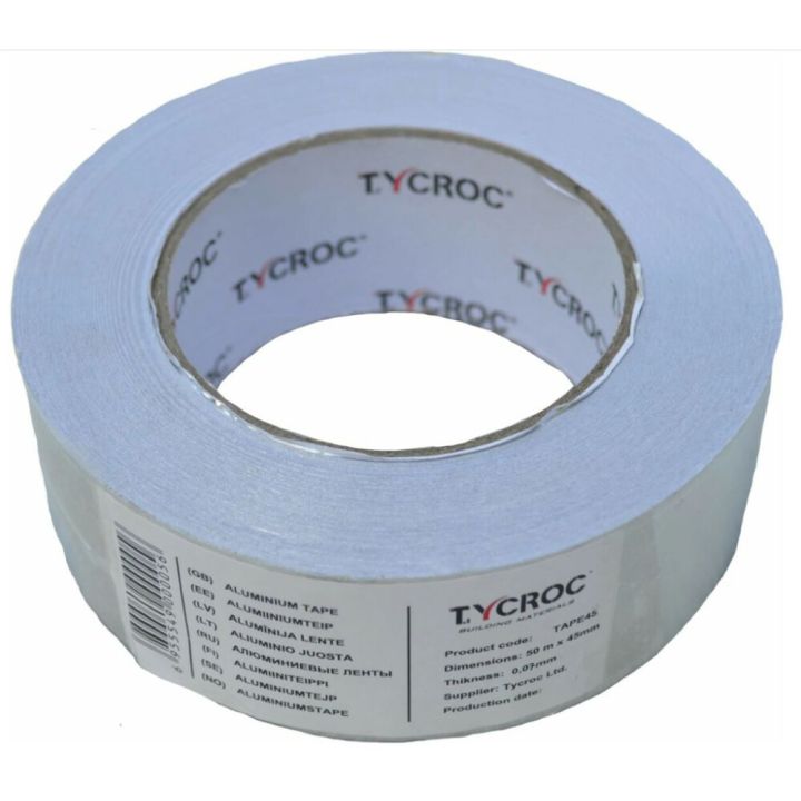 Alumiiniumteip Tycroc 70 µm 45 mm x 50 m