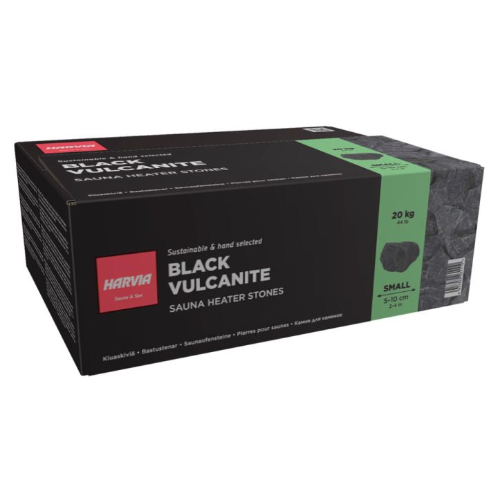Kerisekivid Harvia must vulkaniit 20 kg, Ø 5–10 cm