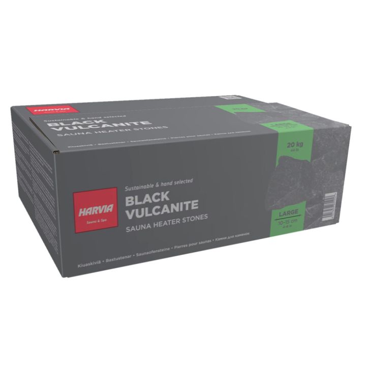 Kerisekivid Harvia must vulkaniit 20 kg, Ø 10–15 cm