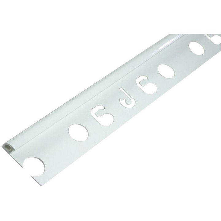 Plaadiliist PVC maalrivalge, 6 x 2500 mm