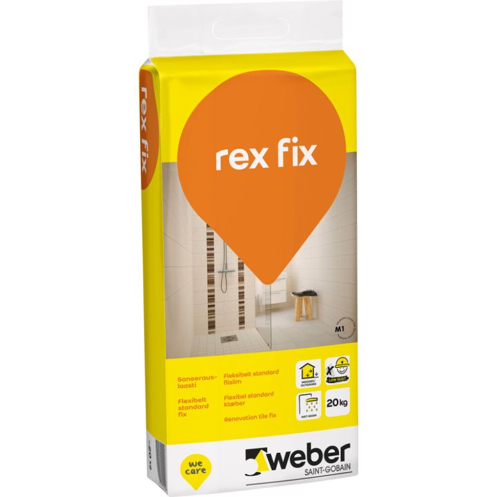 Plaatimissegu ülielastne Weber rex fix 20 kg
