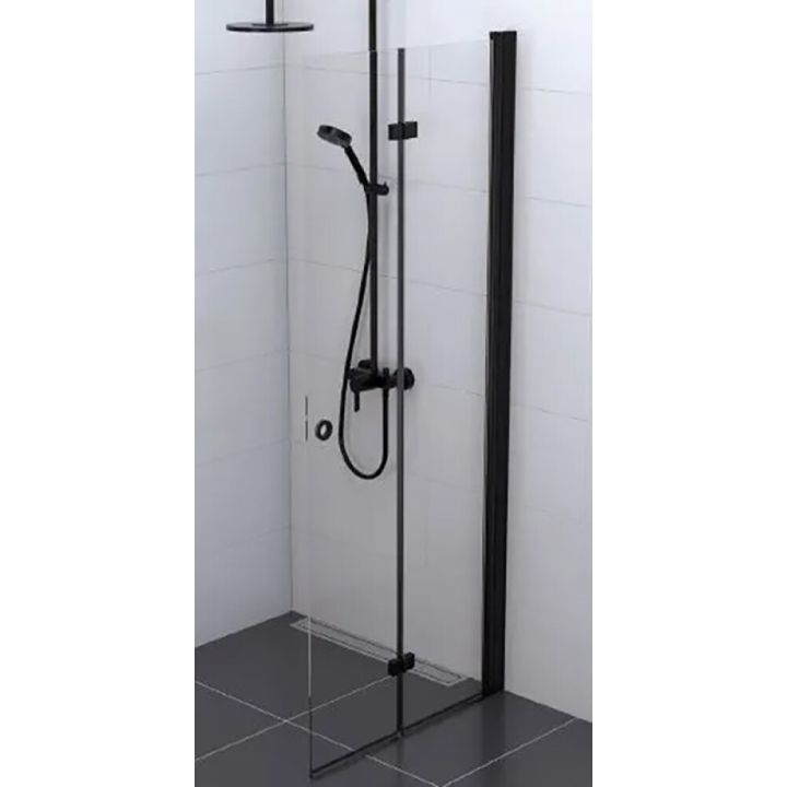 Kokkuvolditav Nordium dušisein 80 x 195 cm kirgas klaas must
