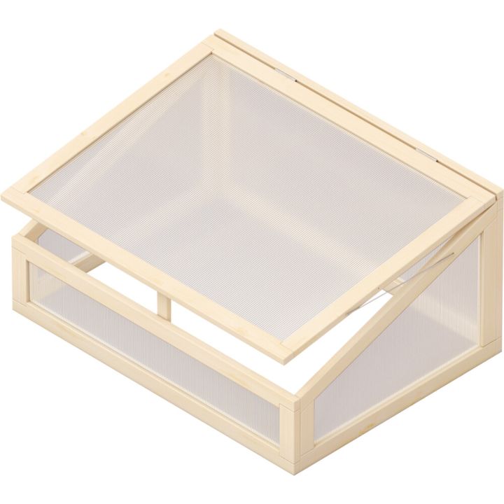 Minikasvuhoone istutuskastile 80 x 60 x 42 cm, naturaalne