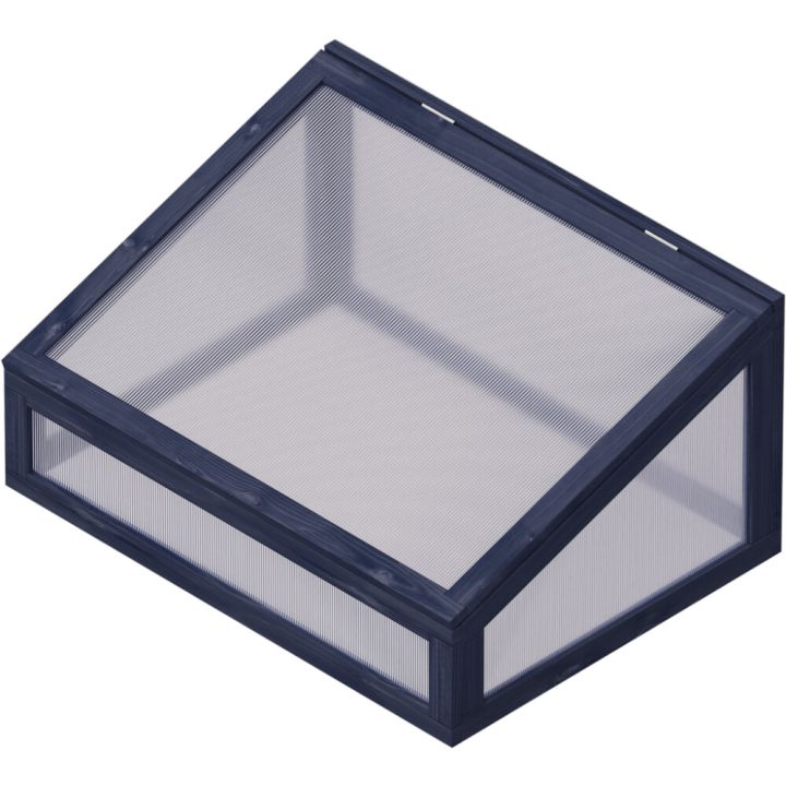 Minikasvuhoone istutuskastile 80 x 60 x 42 cm, must