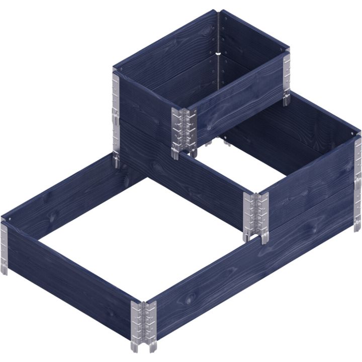 Istutuskastide komplekt 3 tk 120 x 80,80 x 60,60 x 40 cm, must