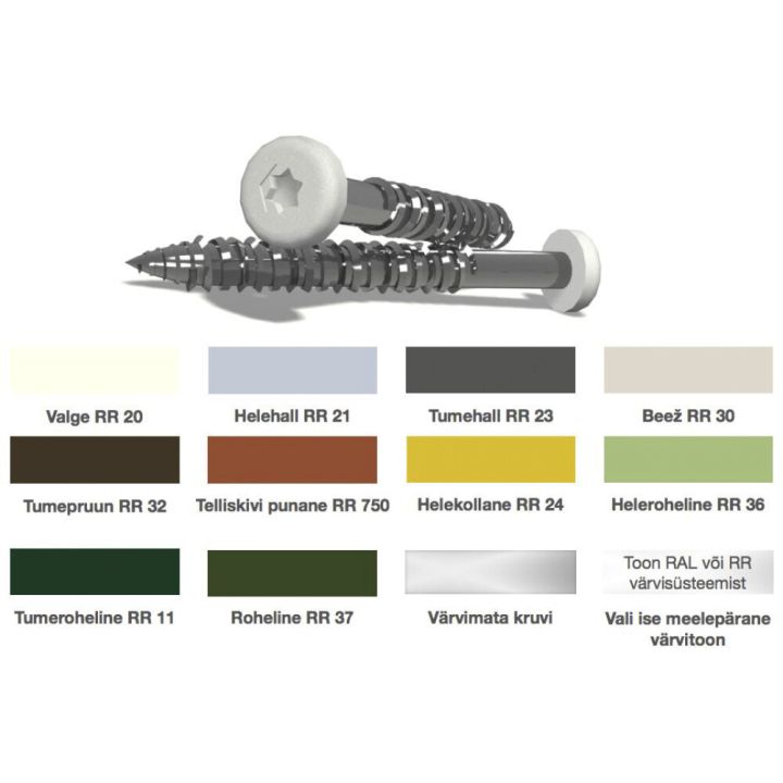 Puidukruvi Tempsi RR23 tumehall 4,5 x 40 mm 100 tk