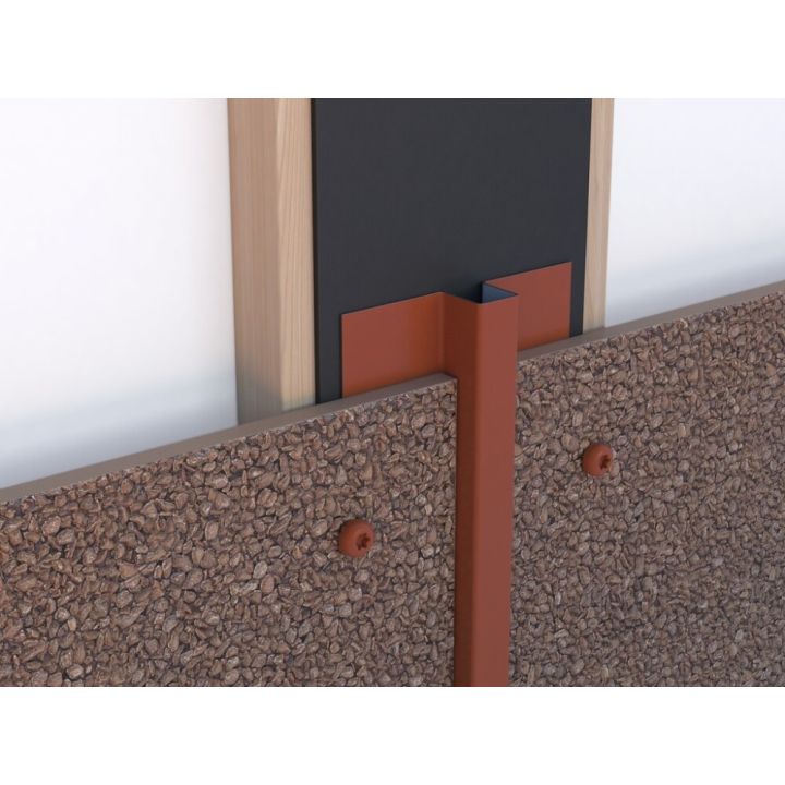 Vuugiliist fassaadi sokliplaadile tumehall/must, 2 m