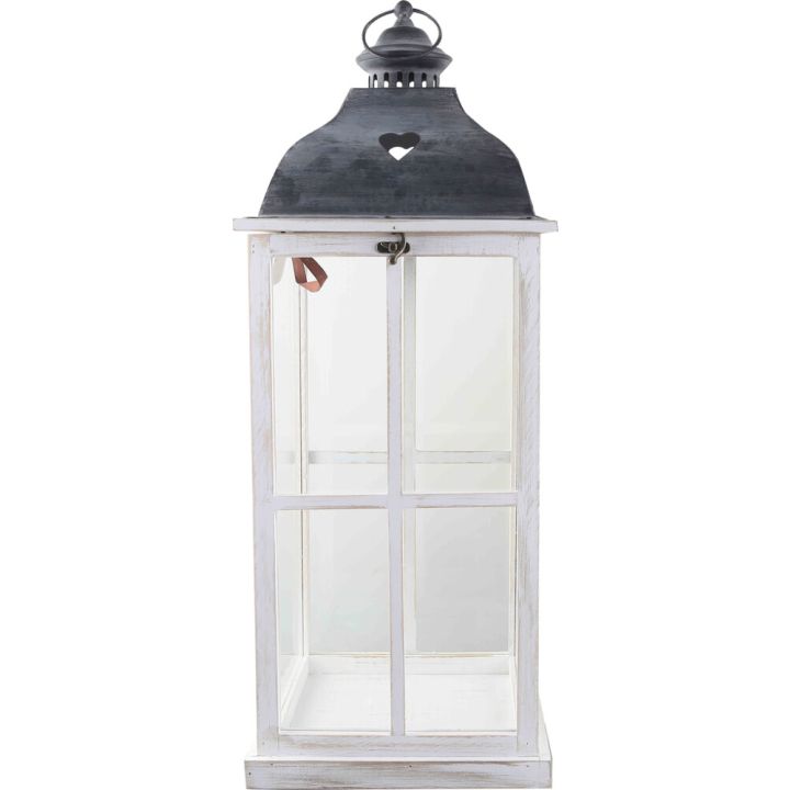 Latern Felicia 25,5 x 25,5 x 65 cm, looduslik valge