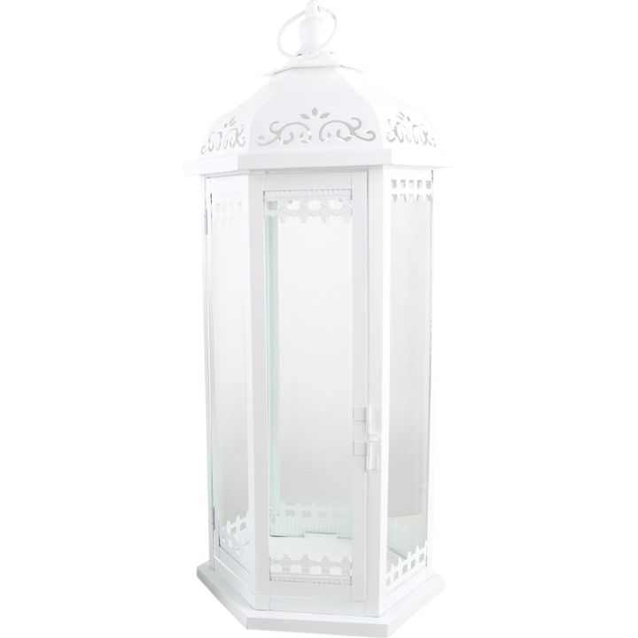 Latern Greta 22,5 x 22,5 x 60 cm, valge