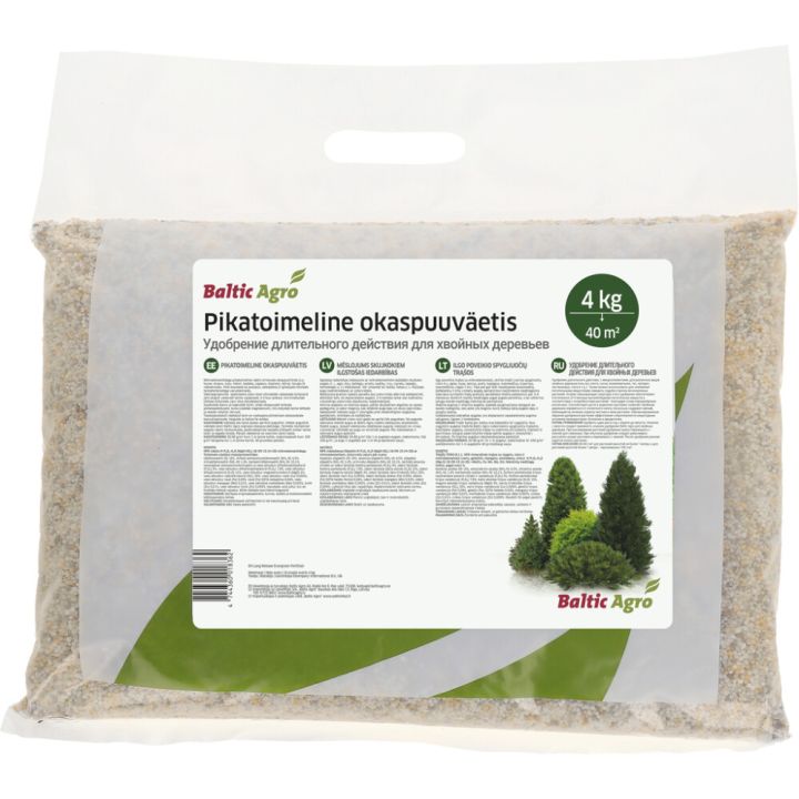 Pikatoimeline okaspuuväetis Baltic Agro 4 kg