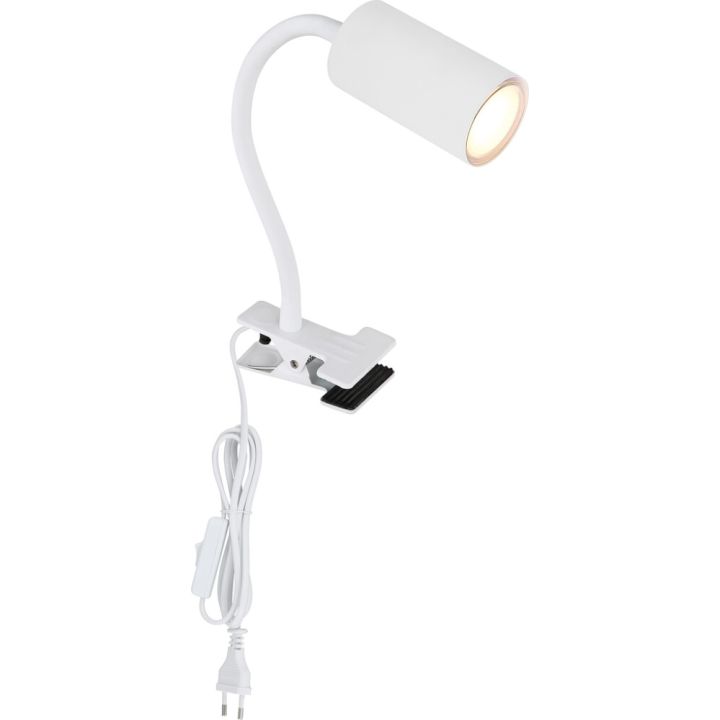 Valgusti näpitskinnitusega Globo Robby valge