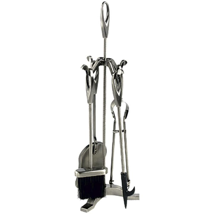 Kaminatarvikute komplekt 4-osaline antiikhõbe