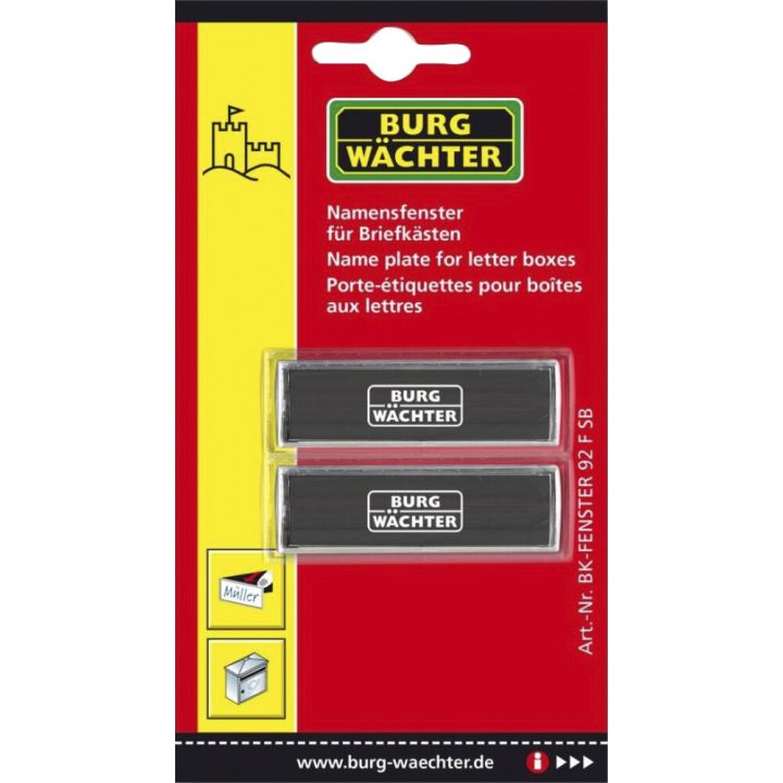 Postkasti nimesilt Burg Wächter