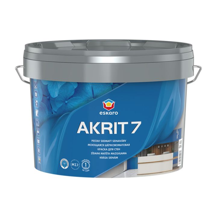 Seinavärv Eskaro Akrit 7 A valge 2,85 l