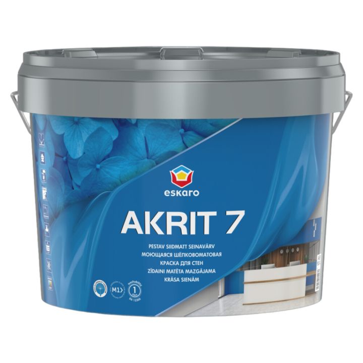 Seinavärv Eskaro Akrit 7 A valge 9,5 l