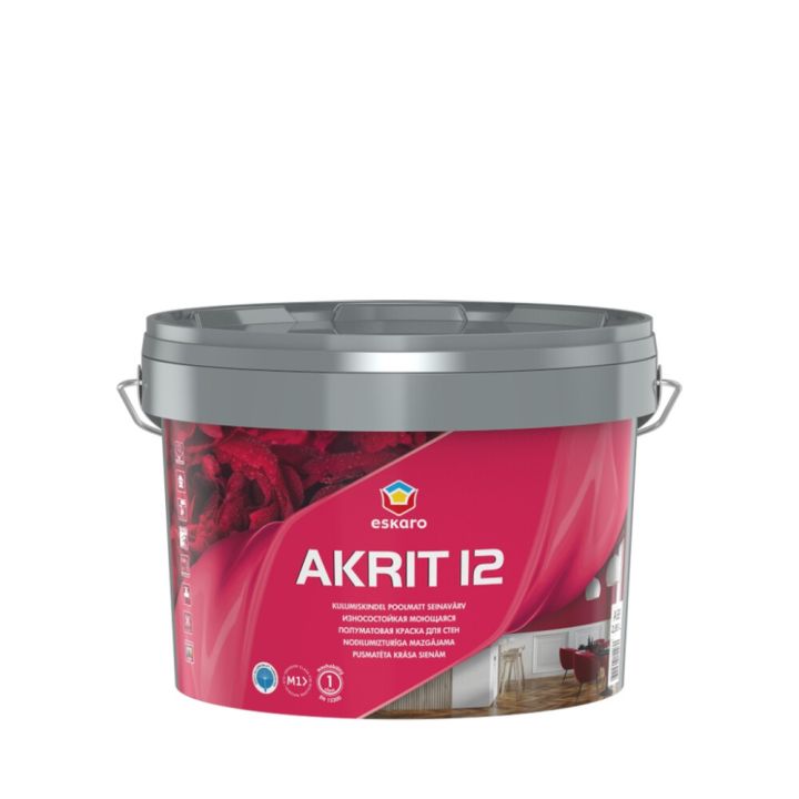 Seinavärv Eskaro Akrit 12 A valge 2,85 l