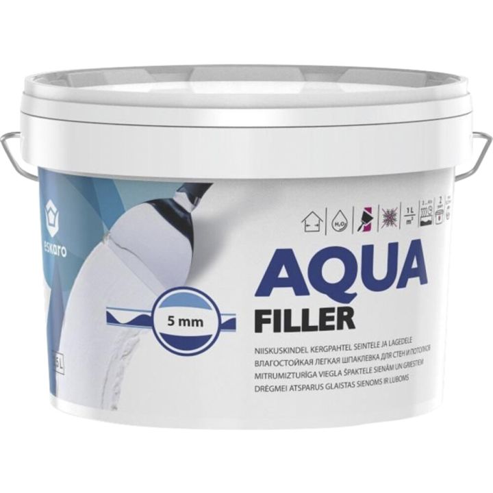Niiskuskindel pahtel Eskaro Aqua Filler 2,5 l