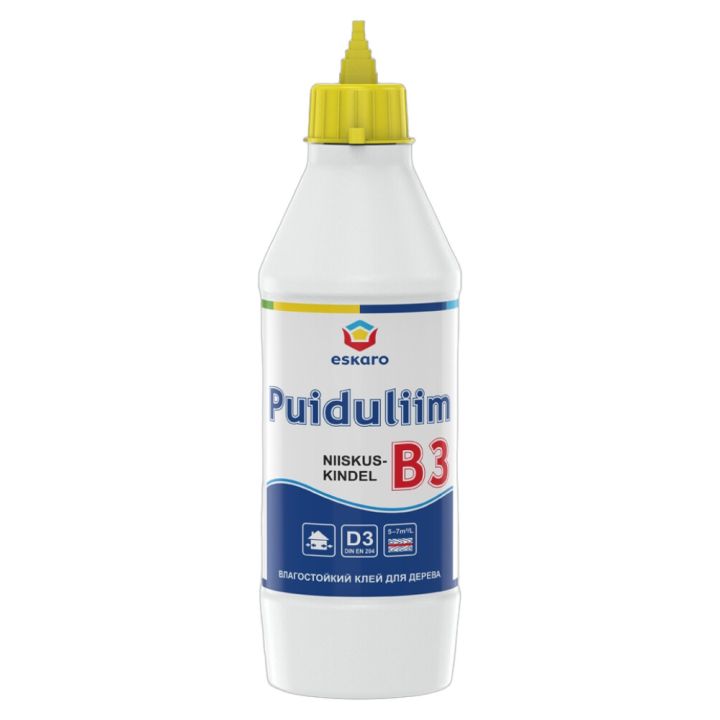 Niiskuskindel puiduliim Eskaro B3 0,33 l