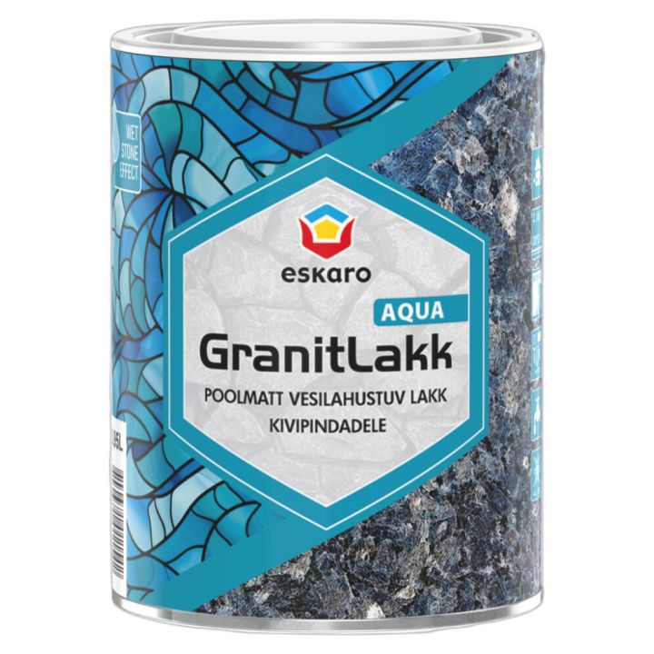 Lakk kivipindadele Eskaro Granitlakk Aqua 1 l