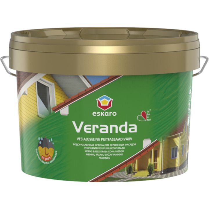 Fassadivärv Eskaro Veranda 2,7 l, must