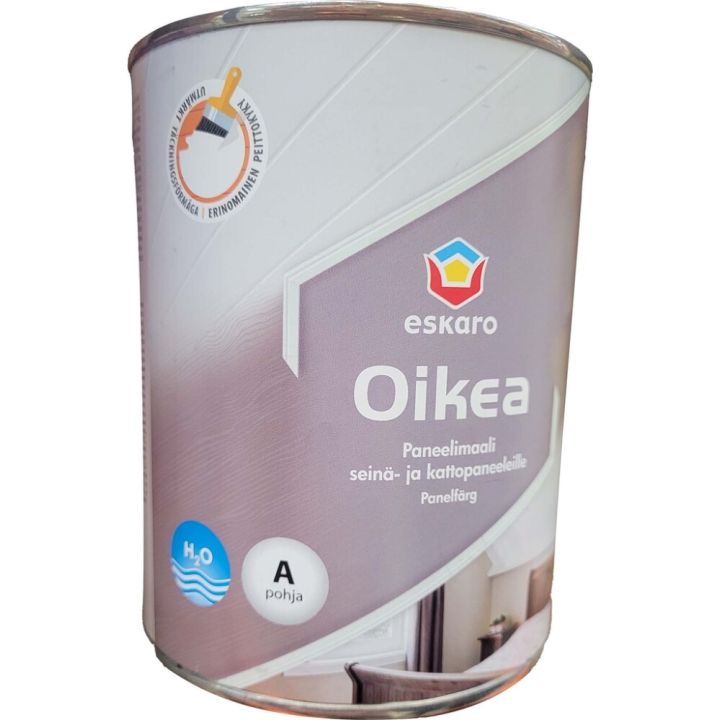 Puitlagede ja -seinte värv Eskaro Oikea Paneelimaali A valge 0,9 l