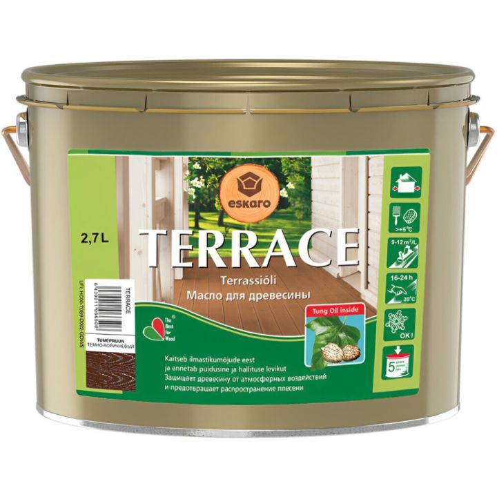 Terrassiõli Eskaro Terrace, tumepruun 2,7 l