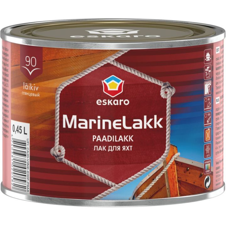 Paadilakk Eskaro MarineLakk 90 kirgas 0,45 l