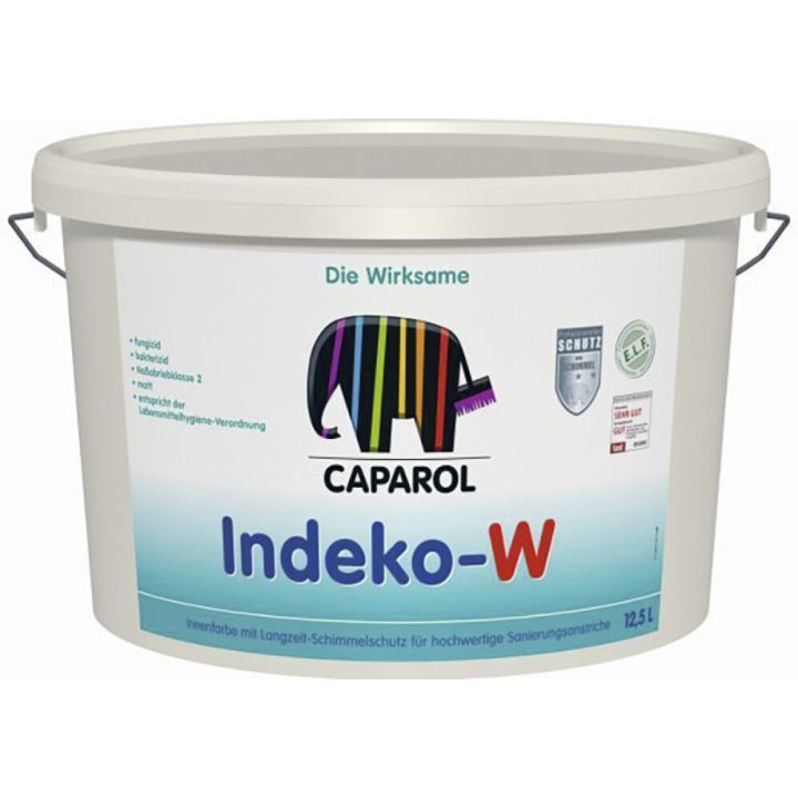 Hallituskindel sisevärv Caparol Indeko-W 2,5 l valge